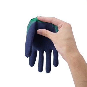 13G Nylon Latex Paume Noir Finition Crinkle Sécurité Gants De Travail Latex Caoutchouc Sécurité Main De Protection Enduit Gants Guantes - Product Image 2