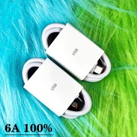 Pengisi daya grosir kabel Data 6a Tipe C adaptor isi daya Cepat EU 67W untuk Xiaomi 67w Redmi Note 11 9 10 Pro Mi 11 Pro