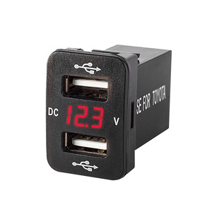 <span class=keywords><strong>Prise</strong></span> USB à affichage de tension LED 4.2A 12-24V à double port pour montage sur panneau, pour voiture, bus, bateau, camping-car - Product Image 4