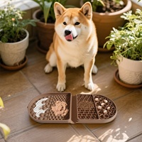Tapis de léchage pliable en silicone pour animaux de compagnie, gamelle anti-glouton de qualité alimentaire, jouet d'enrichissement multi-textures portable pour chats et chiens