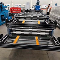 Máquina Formadora de Rollos de Láminas Metálicas para Techos, Máquina de Fabricación de Paneles de Acero de Doble Capa, Línea de Producción de Tejas Corrugadas Trapezoidales