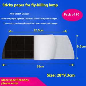 Lámpara <span class=keywords><strong>Mata</strong></span> Moscas Adhesiva Negra con Procesamiento OEM, Tabla Multiusos para Insectos, para <span class=keywords><strong>Hormigas</strong></span> y Mosquitos, Papel para Moscas en Gel - Product Image 3