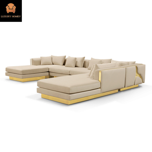 Nuovo Set di Mobili con Design Craquelé, Lussuoso Divano Moderno ed Elegante in Pelle per Villa, Acquista Mobili dalla Cina Online - Product Image 6