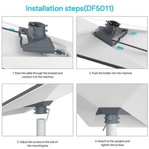 Adaptateur de support en alliage d'aluminium pour Starlink Gen 3 V4, adaptateur de tuyau, résistant aux intempéries, kit de montage au sol robuste, accessoires - Product Image 6