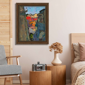 Riproduzione del Dipinto Originale 'La Piccola Casa Bianca' di Zhang Liping, Arte Decorativa per Soggiorno e Camera da Letto - Product Image 1