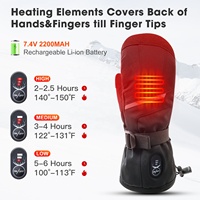 Mitaines thermiques électriques imperméables pour l'extérieur, batterie Rechargeable pour écran tactile, gants de Ski chauffants, Ski et snowboard