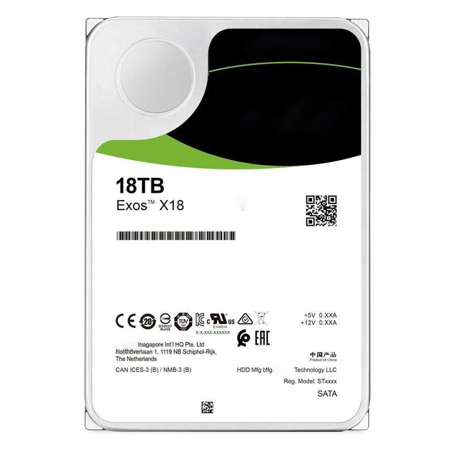 Exos X18 ST18000NM005J 18TB Enterprise SAS SED HDD 12Gb/s 7200RPM 256MB 3.5 Inch Data Center Hard Drive