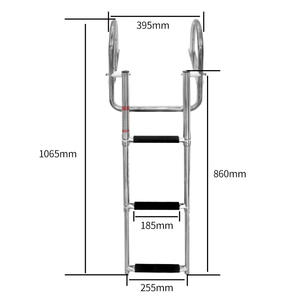 Escalera marina de acero inoxidable 316, escalera plegable oculta para yate, barandilla arqueada, escalera de lanzamiento telescópica - Product Image 6