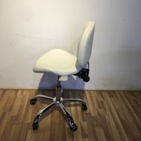Tabouret médical ergonomique en cuir PU noir, tabouret réglable pour dentiste, tabouret d'assistant médical, chaise mobile