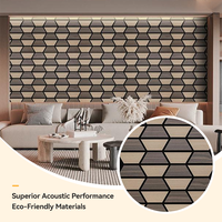 Panneau Acoustique Décoratif Moderne pour Intérieur, Panneaux Muraux Acoustiques Créatifs en MDF PET 3D Géométriques pour Salle de Réunion, Studio