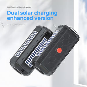 Altavoz solar multimodo compatible con tarjeta TF reproducción USB FM, altavoz inalámbrico portátil con linterna para viajes al aire libre - Product Image 5