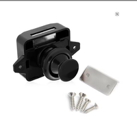 BL01 Serrure à bouton-poussoir universelle invisible et dissimulée sans perçage pour armoire et porte de camping-car avec loquet de tiroir