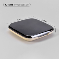 Boîte de poudre solide compacte carrée de point culminant de vente d'usine nouveau design pour l'emballage cosmétique et personnalisé