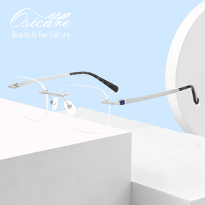 แว่นตาไร้กรอบคุณภาพสูง ย้อนยุค แบรนด์หรู ระดับไฮเอนด์ สำหรับผู้หญิงและผู้ชาย กรอบไทเทเนียมสุดหรู - Product Image 1