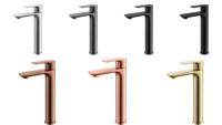 Robinet de lavabo moderne en acier inoxydable de haute qualité avec cartouche en céramique, monotrou, à poser sur le comptoir, pour salle de bain