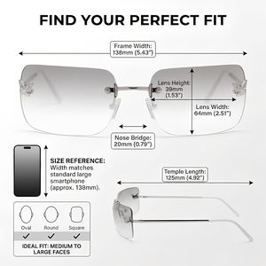 Trendy Luxury Women Butterfly Design Rectangle <b>Frameless</b> Shade Custom Metal Square Rimless Vintage Sunglasses Women - Product Image 2