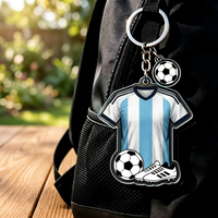 Porte-clés promotionnels personnalisés en acrylique vierges pour clubs de football, baskets, photos, breloques décoratives pour sacs, porte-clés en plastique