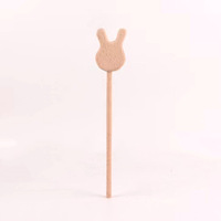 Waldorf Play Gym Ours Fleur Étoile Baguette magique en bois de hêtre Bâton en bois
