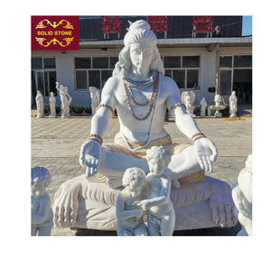 大理石シヴァ像等身大ガーデン装飾混合色 - Product Image 1