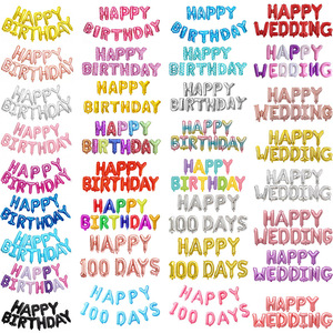 Globos de Helio Inflables para Fiesta de Cumpleaños, Globos de Papel de Aluminio Dorado y Plateado con Letras del Alfabeto, Feliz Cumpleaños - Product Image 2