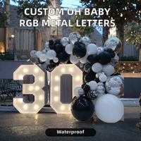 Letras de Plástico RGB Personalizadas de Fábrica de 3FT 4FT 5FT OH BABY con Control Remoto para Baby Shower, Bodas, Fiestas de Cumpleaños, Oficinas, Edificios y Tiendas