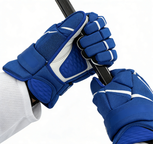 Guante de <span class=keywords><strong>Hockey</strong></span> Azul y Blanco de Alta Durabilidad con Forro Suave para un Uso Cómodo, Guante de <span class=keywords><strong>Hockey</strong></span> sobre Hielo para Entrenamiento y Partido - Product Image 1