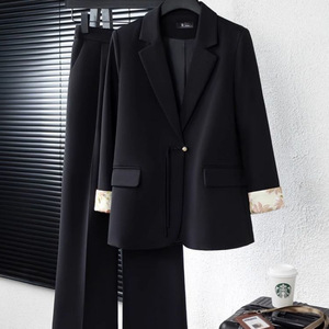 Ensemble tailleur-<span class=keywords><strong>pantalon</strong></span> 2 pièces pour <span class=keywords><strong>femme</strong></span>, tailles asiatiques, style chinois, <span class=keywords><strong>pantalon</strong></span> large à nouer, tenue formelle coordonnée, Sehe Fashionbisou - Product Image 2
