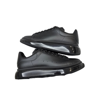 Factory-direct sale men's sports shoes, black genuine leather, luxurious shoes with thick soles, walking shoes - Product Image 3