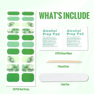 Pegatinas <span class=keywords><strong>de</strong></span> <span class=keywords><strong>girasol</strong></span> para manicura, juego <span class=keywords><strong>de</strong></span> pegatinas para <span class=keywords><strong>uñas</strong></span> <span class=keywords><strong>de</strong></span> Gel semicurado, flores, Diy, Verde - Product Image 2