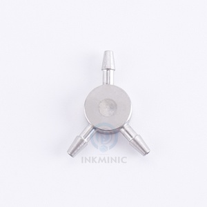 LB000001 Raccord en T métallique de type L 3MM, connecteur à trois voies pour imprimante jet d'encre industrielle, raccord de tuyauterie - Product Image 2