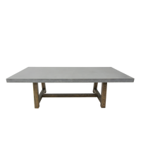 Ensemble de table à manger en ciment moderne sur mesure OEM, grande table rectangulaire légère, imperméable, durable, pour projets de restauration et d'hôtellerie