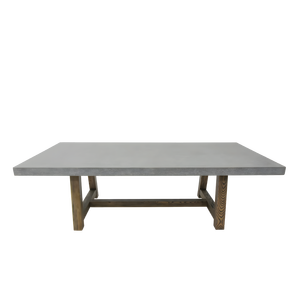 ชุดโต๊ะรับประทานอาหารคอนกรีตแบบกำหนดเอง OEM รูปทรงสี่เหลี่ยมผืนผ้าขนาดใหญ่ โต๊ะซีเมนต์น้ำหนักเบา สำหรับโครงการร้านอาหารและธุรกิจบริการ - Product Image 6