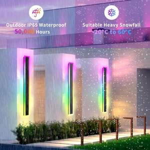 Applique murale LED en gros, IP65, pour maison et jardin, lumières extérieures intelligentes RGB à changement de couleur avec Alexa Google Music - Product Image 2