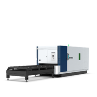 SENFENG plaque de couverture fermée acier métal fibre optique cnc laser machine de découpe prix de table d'échange