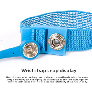 Pulseiras Antiestáticas de PU: Acessórios de Segurança ESD com Design Sem Fio e Com Fio - Product Image 4