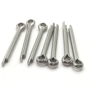 สลักล็อคแบบแยกส่วน DIN94 <span class=keywords><strong>ISO1234</strong></span> ชุบสังกะสี เหล็กกล้าคาร์บอน  หมุดล็อคแบบแยกส่วน หมุดล็อคแบบ Clevis หมุดย้ำ - Product Image 1