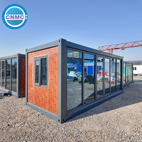Cabane Modulaire Préfabriquée Portable de 40 pieds à Prix Abordable avec Terrasse pour Jardin, Bungalow, Bar ou Bureau