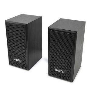 Altavoces de escritorio de madera Leerfei 2.0 con graves profundos para computadora, portátil y uso móvil - Product Image 1