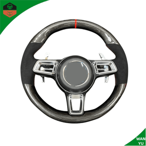 Volante Personalizado de Fibra de Carbono y Cuero para Modelos <span class=keywords><strong>Porsche</strong></span> Panamera 970/971 y Cayman - Diseño Deportivo - Product Image 1