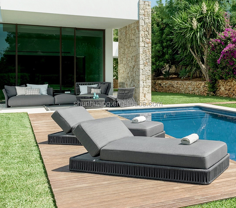 Sun Lounger Outdoor Furniture Rope Woven