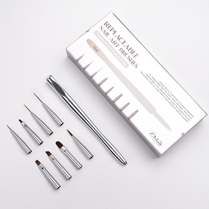 <span class=keywords><strong>Pincel</strong></span> Profesional para Decoración de Uñas 8 en 1 con Cabezal Reemplazable, Pelo Sintético Ecológico, Kit de Pluma Multifuncional para Diseño de Uñas - Product Image 3