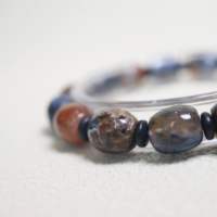Bracelet en bois de pietersite rare, améliore la fréquence énergétique, pierre œil de tempête, quartz, bracelet en cristal d'énergie quantique