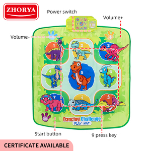 <span class=keywords><strong>Tapis</strong></span> de <span class=keywords><strong>jeu</strong></span> pliable Zhorya Dinosaur Dancing Challenge, jouets, sport, lumière LED, salle de sport intérieure, <span class=keywords><strong>jeu</strong></span> musical, <span class=keywords><strong>tapis</strong></span> - Product Image 3