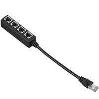 Câble Répartiteur de Port de Réseau Ethernet RJ45 Neuf, 1 Mâle vers 4 Femelles, avec Protection Contre les Courts-Circuits
