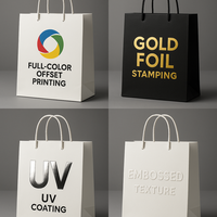 Sacs en Papier Noirs de Luxe avec Poignées en Ruban pour Boutiques, Emballage Personnalisé avec Votre Logo