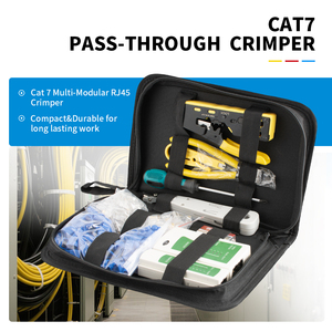 Multifunzione RJ45 cavo Telecom strumento crimpatore Cat7 Cat6 Cat5 passare attraverso il connettore con supporto OEM - Product Image 2