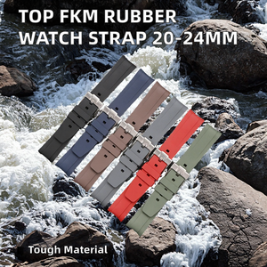 Correa de Reloj de Lujo de 20/22/24 mm, de Caucho FKM, de Liberación Rápida, Correa de Silicona Suave para Buceo - Product Image 2