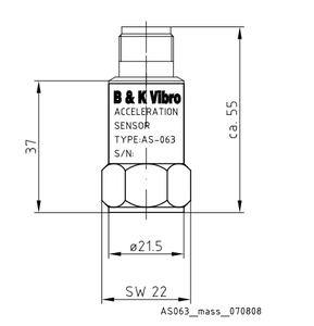 Sensor de Aceleración B&K AS-063, Sensor de Vibración - Product Image 6