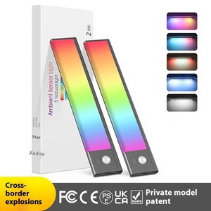 Wireless <b>Sensor</b> Cabinet <b>Light</b> <b>LED</b> Night <b>Lights</b> USB Rechargeable Lamp Bedroom Decor Detector Closet Room Aisle Backlight Lighting - Product Image 2