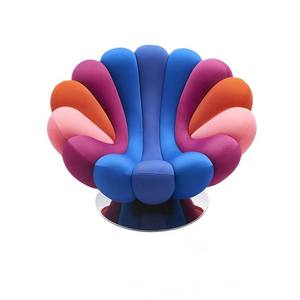 Design nordeuropea Anemone <span class=keywords><strong>Giovannetti</strong></span> sedia fiore singolo tempo libero girevole divano soggiorno camera da letto Hotel tessuto - Product Image 2
